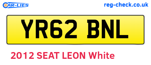 YR62BNL are the vehicle registration plates.