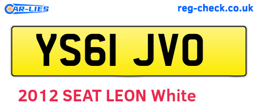 YS61JVO are the vehicle registration plates.