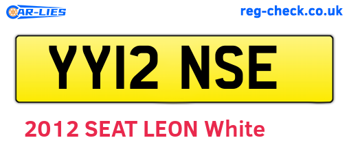 YY12NSE are the vehicle registration plates.