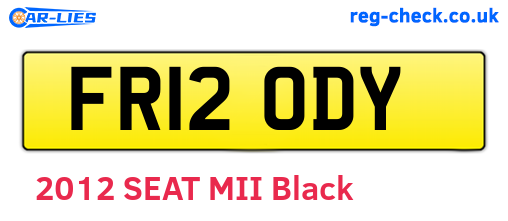 FR12ODY are the vehicle registration plates.