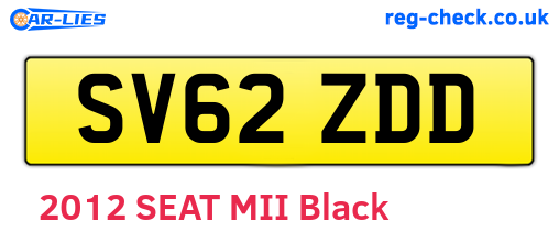 SV62ZDD are the vehicle registration plates.