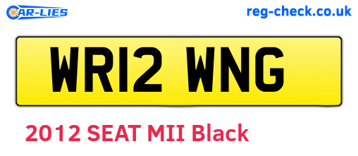 WR12WNG are the vehicle registration plates.