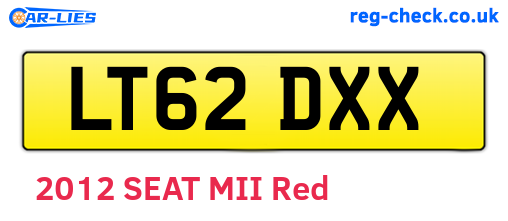 LT62DXX are the vehicle registration plates.
