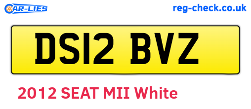 DS12BVZ are the vehicle registration plates.