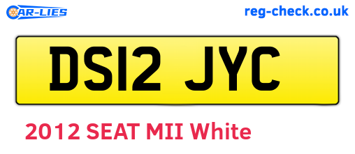 DS12JYC are the vehicle registration plates.