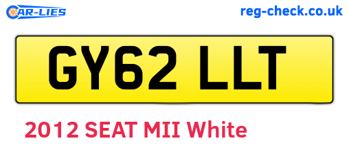 GY62LLT are the vehicle registration plates.