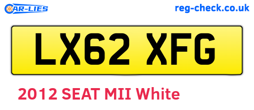 LX62XFG are the vehicle registration plates.