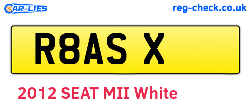 R8ASX are the vehicle registration plates.