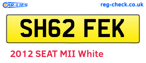 SH62FEK are the vehicle registration plates.