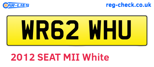 WR62WHU are the vehicle registration plates.