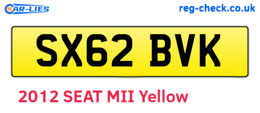 SX62BVK are the vehicle registration plates.