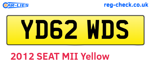 YD62WDS are the vehicle registration plates.