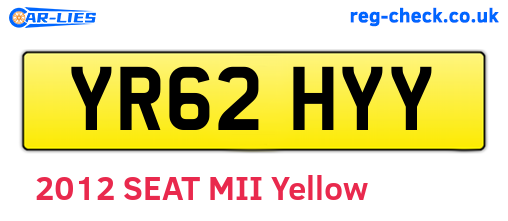 YR62HYY are the vehicle registration plates.