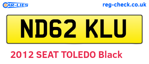 ND62KLU are the vehicle registration plates.