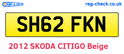 SH62FKN are the vehicle registration plates.