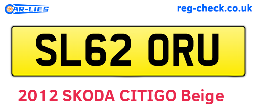 SL62ORU are the vehicle registration plates.
