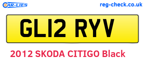 GL12RYV are the vehicle registration plates.