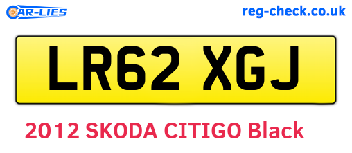 LR62XGJ are the vehicle registration plates.