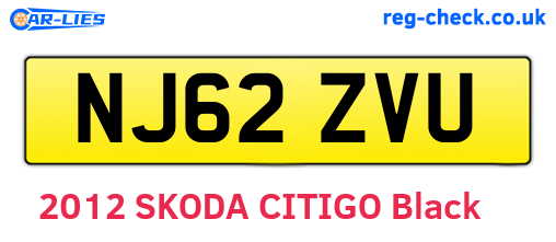 NJ62ZVU are the vehicle registration plates.