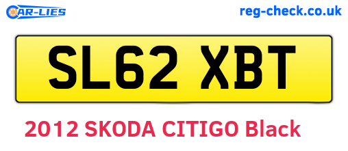 SL62XBT are the vehicle registration plates.