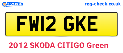 FW12GKE are the vehicle registration plates.