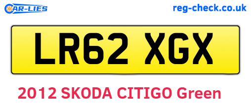 LR62XGX are the vehicle registration plates.