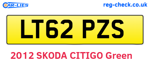 LT62PZS are the vehicle registration plates.