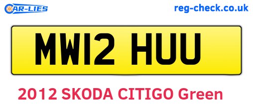MW12HUU are the vehicle registration plates.