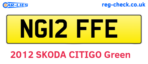 NG12FFE are the vehicle registration plates.
