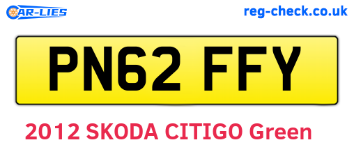 PN62FFY are the vehicle registration plates.
