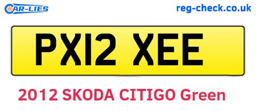 PX12XEE are the vehicle registration plates.