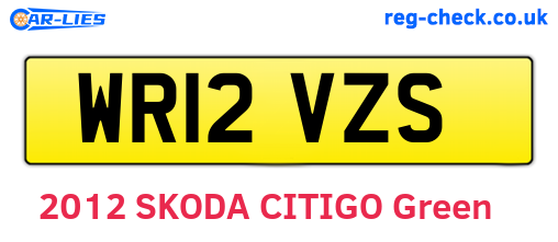 WR12VZS are the vehicle registration plates.