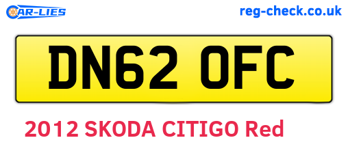 DN62OFC are the vehicle registration plates.