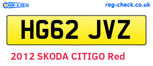 HG62JVZ are the vehicle registration plates.