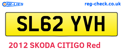 SL62YVH are the vehicle registration plates.