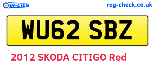 WU62SBZ are the vehicle registration plates.