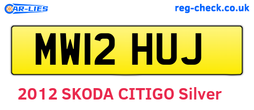 MW12HUJ are the vehicle registration plates.