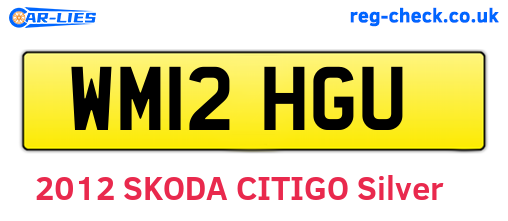WM12HGU are the vehicle registration plates.