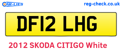 DF12LHG are the vehicle registration plates.