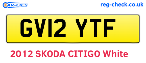 GV12YTF are the vehicle registration plates.