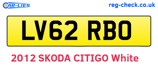 LV62RBO are the vehicle registration plates.