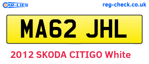 MA62JHL are the vehicle registration plates.