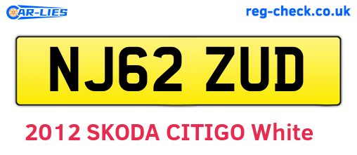 NJ62ZUD are the vehicle registration plates.