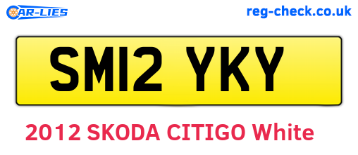 SM12YKY are the vehicle registration plates.