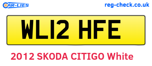 WL12HFE are the vehicle registration plates.