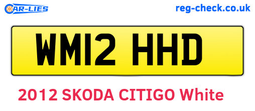 WM12HHD are the vehicle registration plates.