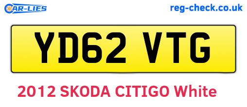 YD62VTG are the vehicle registration plates.