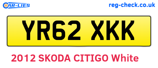 YR62XKK are the vehicle registration plates.