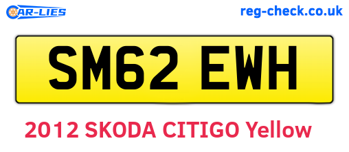 SM62EWH are the vehicle registration plates.