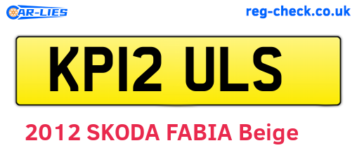 KP12ULS are the vehicle registration plates.
